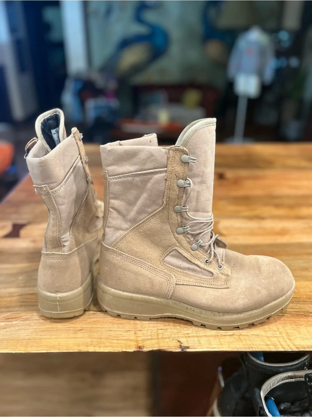 Men's Tactical Fire Resistant Field Boots in Tan Suede